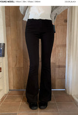 Slim Fit Cotton Bootcut Denim Pants (4color)