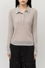 (W) Ercu Silky Collar Top
