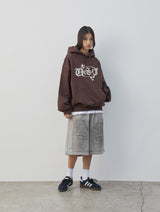 Shining Oval Logo Hoodie (Dark Brown)