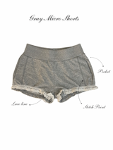 Gray Micro Mini Shorts