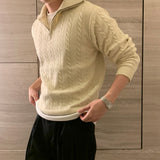 LMN All-Day Turtleneck Cable Zip-Up Knitwear (5 colors)