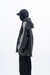 Merence フード付きデニムシャツ