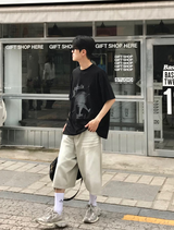 ウィスカーバミューダデニムパンツ