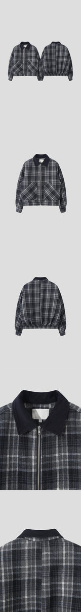 [F/W] ウールチェックパディングジャケット