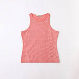 Button off crop cardigan set Red