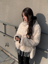 [Quilted Lining] Bento Collar Fur Jacket