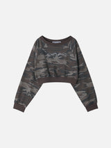 CAMO ONE SHOULDER T-SHIRT