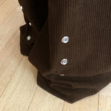 Nelz Corduroy Snap Wide Pants