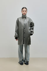 Vintage Leather Half Coat
