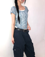 Obnin Lace Short Sleeve T-Shirt