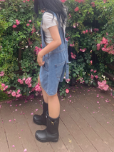 Opening Half Overalls Denim Overalls