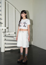 dirty flower half pt - white
