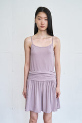 Shirring Waist Dress (Light Purple)