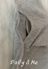 a cap-in cotton sleeveless shirt(3color)