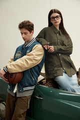 VINTAGE SUEDE SHIRT JACKET - KHAKI