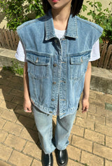 LOOSE FIT DENIM VEST code 21013