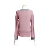 (3color) Shirring Layered Long Sleeve Tee