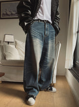 Dean Tiger Balloon Denim Pants