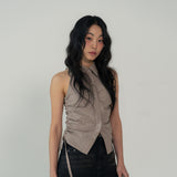 スリーブレスシャーリングシャツ (BEIGE)