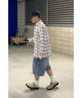 [1+1] Denim Carpenter Bermuda Shorts