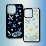 Flower Blooms Epoxy Phone Case (Blue-BK)