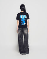 25FW WOMAN ファジーフォントドラゴン半袖Tシャツ