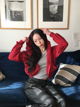 エンドUネックアイレットスタッドクロップTシャツ (6c)