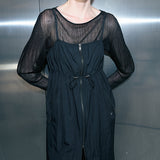 Glittering sheer knit black