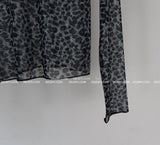レオパードレオパードシースルーTシャツ