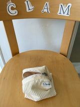 Clam round pouch _ Corduroy snow