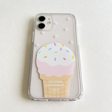 soft ice cream clear jellhard phone case
