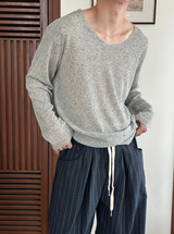 [Unisex] Linen stripe banding pants(2color)