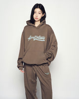 25FW CURSIVE LOGO HOODIE COCOA
