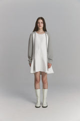 Fur Ribbon Bolero Gray