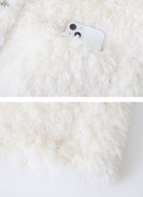 #Wish Collar Crop Fur Jacket (4color)