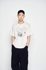 25SS ピグメントシューティングエイリアンショートスリーブTシャツ グレー