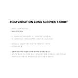 BLACK HEM VARIATION LONG SLEEVES T-SHIRT