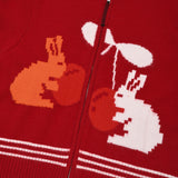ウィッティーバニーフーディーカーディガン [RED]