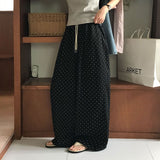 [MADE] ドット、ピンタックワイドパンツ