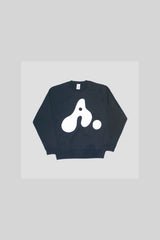 "A" ロゴクルーネックスウェット(ブラック)