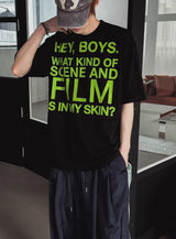 フィルムレタリングオーバーサイズショートスリーブTシャツ