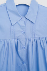 (W) Blues Pleats Shirt (3color)