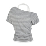 Murev Asymmetry Stripe Top