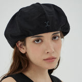 VA Curved Logo Easy Fit Newsboy Cap / Black