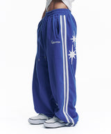 Star Piping Track Balloon Sweat Pants - Blue