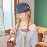 kitsch washed denim cap navy
