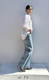 レギュラーセミブーツカットデニムパンツ code 25007