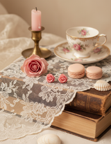 [Hearts2Hearts Ana Piercing] Petit Rose Cabochon Piercing - Pink