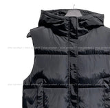 クロップフードベストパッドジャケット