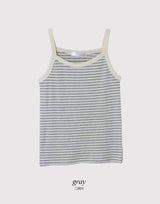 Cozy Border Cotton Rib Sleeveless (4color)